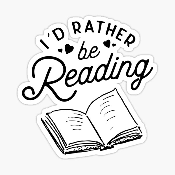 Item preview, I'd Rather Be Reading Book Lover Quote Book Reader designed and sold by lanynx design.
