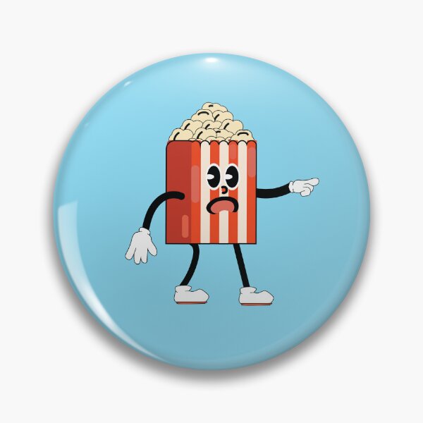 Item preview, Popcorn Character Badge designed and sold by TheOneTrueDoggo.