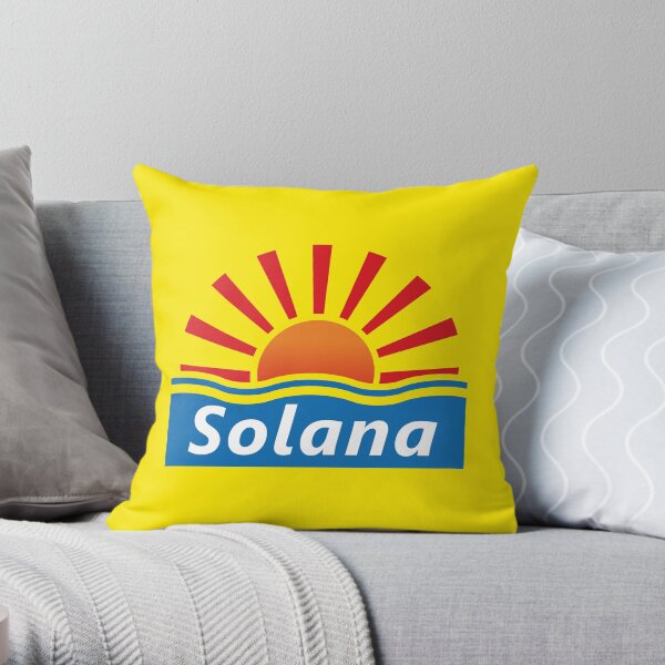 Benidorm - Solana Hotel Throw Pillow
