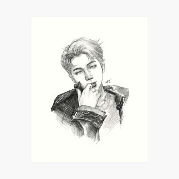 Romina Marcillo  Park JiMinJiminBTS  Pencil Drawing