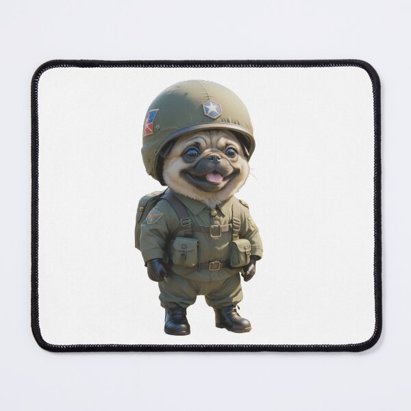Item preview, Parachutist Soldier Pug Dog designed and sold by GiwuArt777.