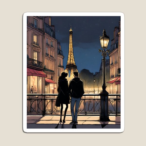 Artikelvorschau, Paar bewundert Paris Valentine entworfen und verkauft von xiaidex.
