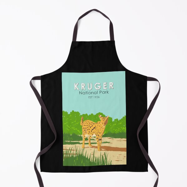 Item preview, Kruger National Park Serval Travel Art Vintage designed and sold by KrisSidDesigns.