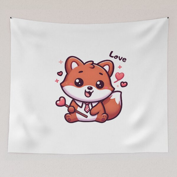 Item preview, Fox love designed and sold by PixeLoomshop.