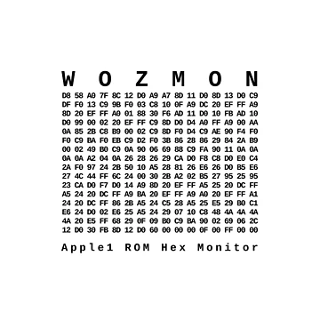 Artwork thumbnail, Original WOZMON Program by ByteWorksStudio