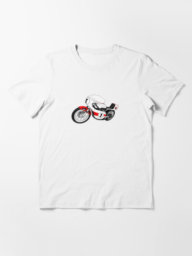 Alternate view of Motorcycle T-shirts Art: White & Red Essential T-Shirt