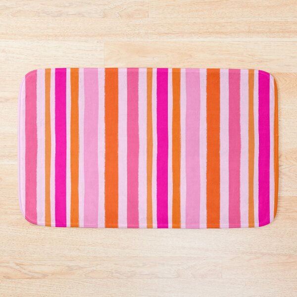 Item preview, Multi Pink and Orange Stripes Freehand designed and sold by OneThreeSix.