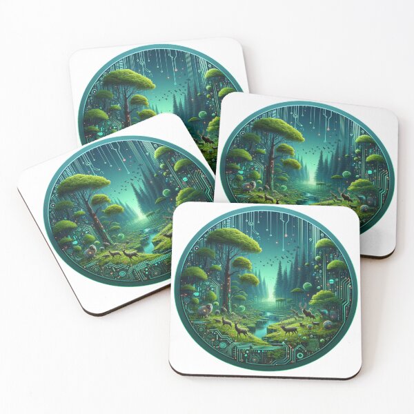 Item preview, Digital Forrest | Nature And Technology | Neon Nature designed and sold by ShopCoolStop.
