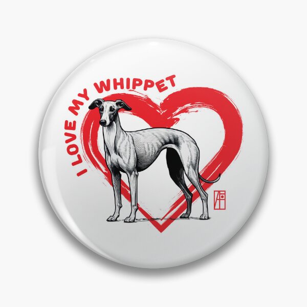 Item preview, I Love My Whippet - I Love my dog - Fast dog designed and sold by ArtProjectShop.