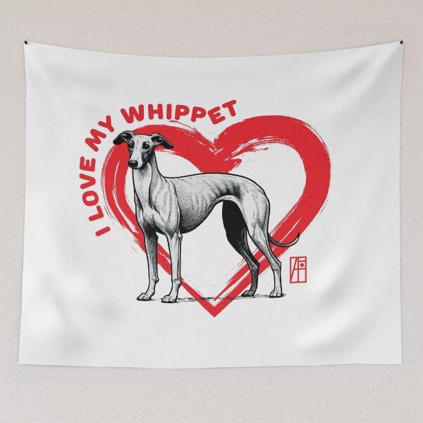 Item preview, I Love My Whippet - I Love my dog - Fast dog designed and sold by ArtProjectShop.