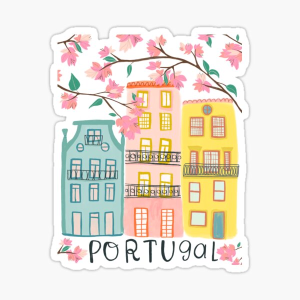 Joli Portugal maisons et fleurs Sticker