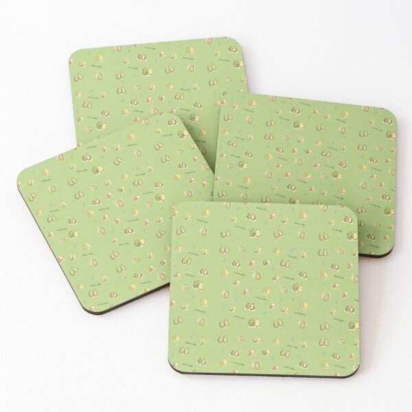 Item preview, Pattern of Cheerful In Love Avocado On Olive Green Background designed and sold by LiliDedula.