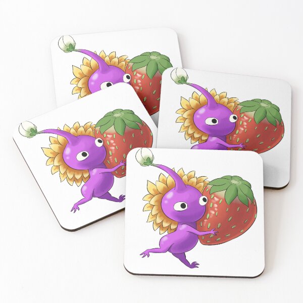 Item preview, Dandelion decor Purple pikmin running with strawberry designed and sold by Niverdia.