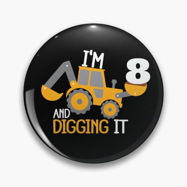 Artikelvorschau, Bau-Geburtstag Digging It: 8. Geburtstag auf Schwarz entworfen und verkauft von sweetbelle.