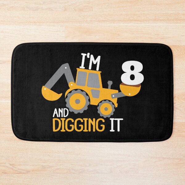 Item preview, Construction Birthday Digging It: 8th Birthday on Black designed and sold by sweetbelle.