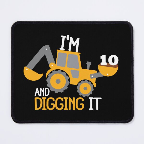 Item preview, Construction Birthday Digging It: 10th Birthday on Black designed and sold by sweetbelle.