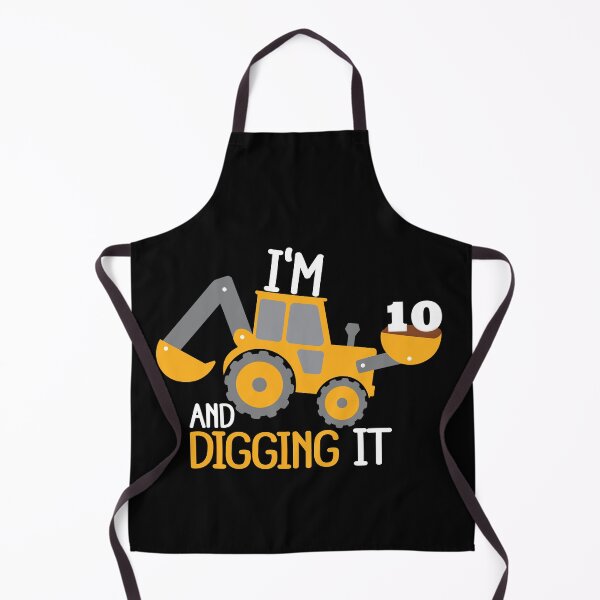 Item preview, Construction Birthday Digging It: 10th Birthday on Black designed and sold by sweetbelle.