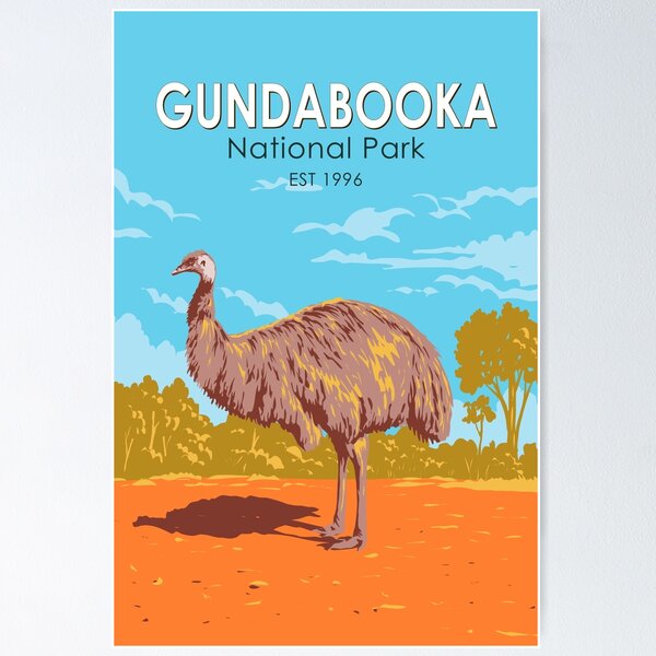 Item preview, Gundabooka National Park Australia Travel Art Vintage designed and sold by KrisSidDesigns.