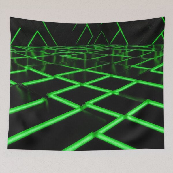 Item preview, Neon Green Dark Room Pattern designed and sold by Simplybe1.