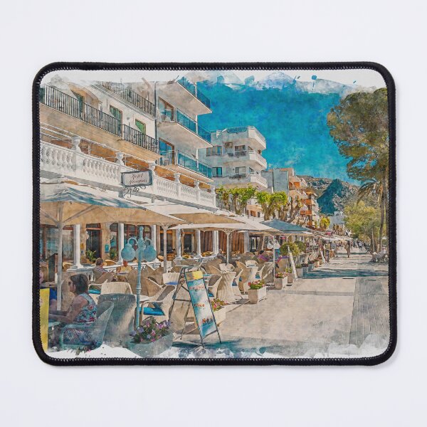 Item preview, Hotel Miramar Puerto Pollensa Watercolour Effect designed and sold by GG WALL ART.