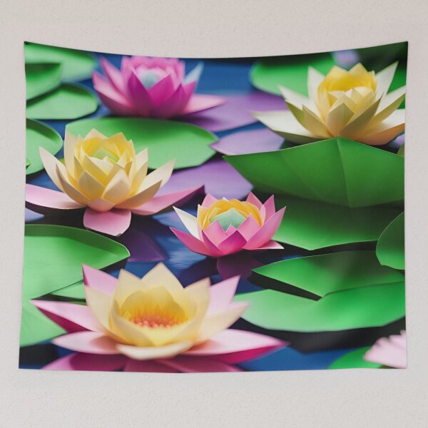 Item preview, Origami Art - Serene Ripples: Waterlilies Dancing on a Pond designed and sold by ArtfulFolds.