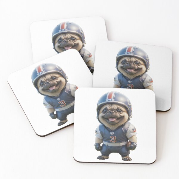 Item preview, American Football Player Pug Dog designed and sold by GiwuArt777.