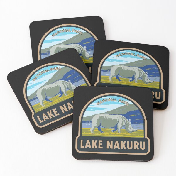 Item preview, Lake Nakuru National Park White Rhinoceros Travel Art designed and sold by KrisSidDesigns.