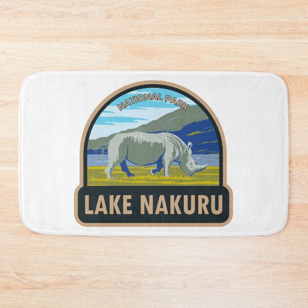 Item preview, Lake Nakuru National Park White Rhinoceros Travel Art designed and sold by KrisSidDesigns.