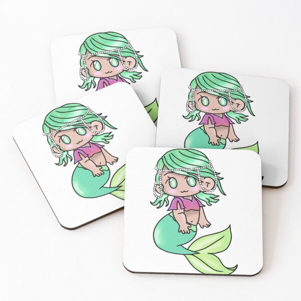 Item preview, Green, Chibi Mermaid Sticker designed and sold by DaSofiaP-Art.