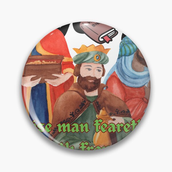 Item preview, A wise man feareth, and departeth from evil: but the fool rageth, and is confident. designed and sold by Hinny8.