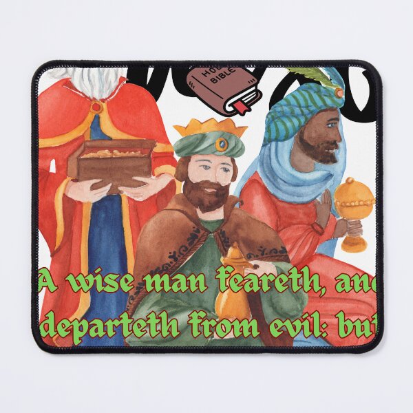 Item preview, A wise man feareth, and departeth from evil: but the fool rageth, and is confident. designed and sold by Hinny8.