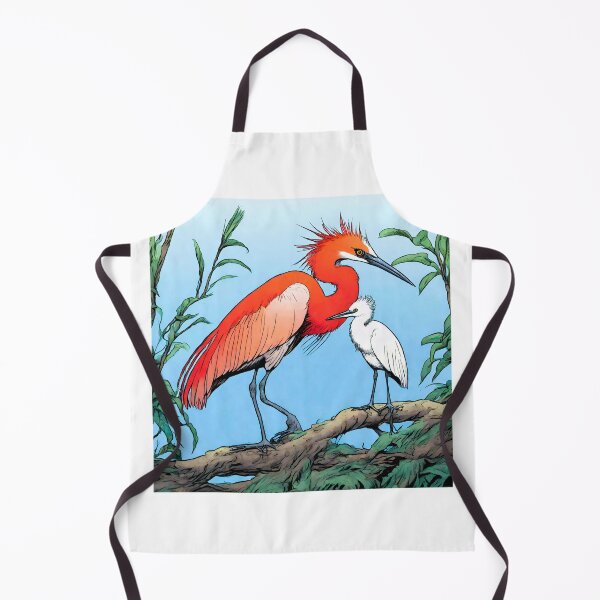 Item preview, a Crested Red-headed Egret and its young designed and sold by janjacbu.