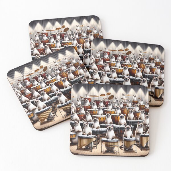 Item preview, Cat orchestra playing percussion designed and sold by Simbarte.