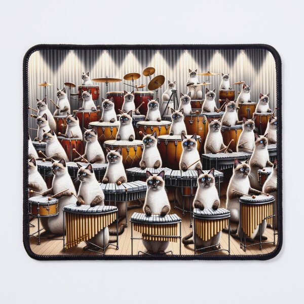 Item preview, Cat orchestra playing percussion designed and sold by Simbarte.