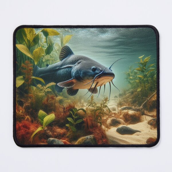 Item preview, River Rendezvous - Catfish in the Swirling Waters designed and sold by ProgressMagnet.