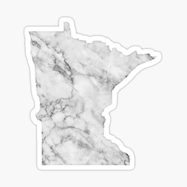 Minnesota - White Marble Sticker