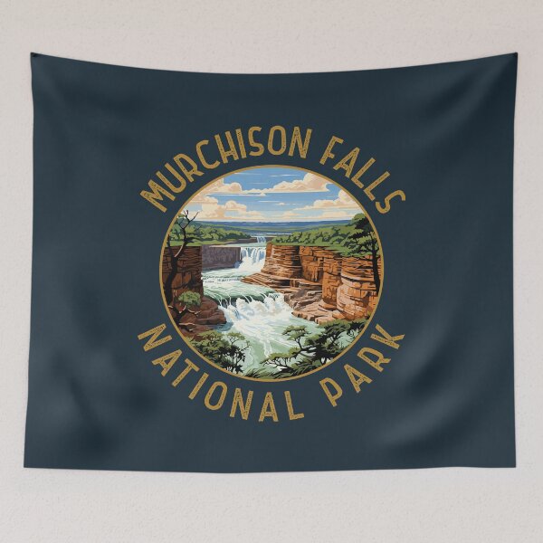 Item preview, Murchison Falls National Park Retro Distressed Circle designed and sold by KrisSidDesigns.