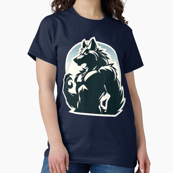 Item preview, Simple Anthro Furry Werewolf Silhouette designed and sold by BlueBullBazaar.