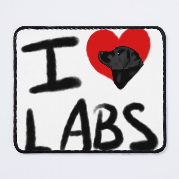 Item preview, I Love Labs- black designed and sold by AriamarArt.
