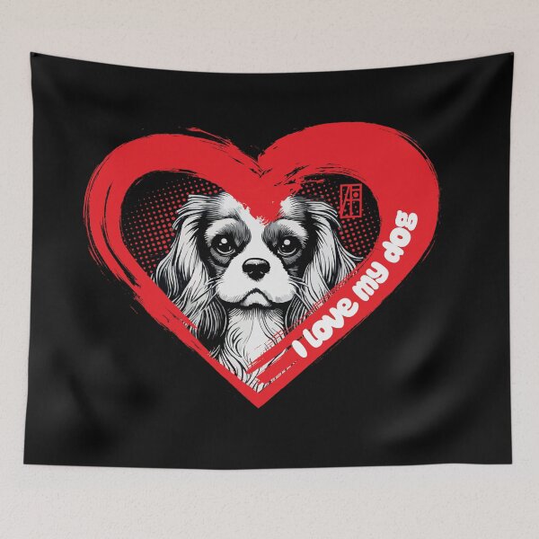 Item preview, I Love My Cavalier King Charles Spaniel - Sociable dog - I Love my dog designed and sold by ArtProjectShop.