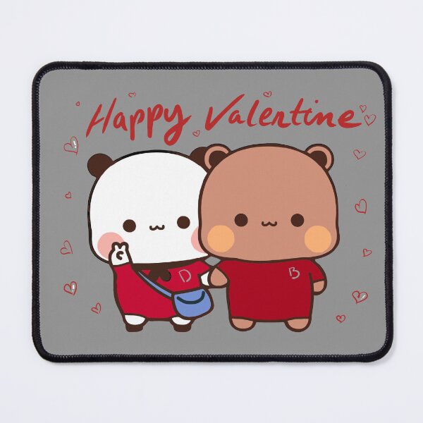 Item preview, Happy Valentine from DuDu Bear and BuBu Panda  designed and sold by Pandety.