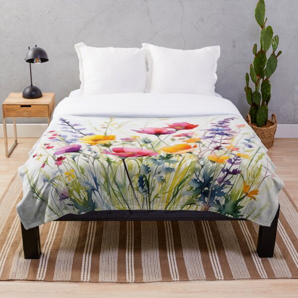 Item preview, Arte de flores silvestres de colores vibrantes designed and sold by Inktown.