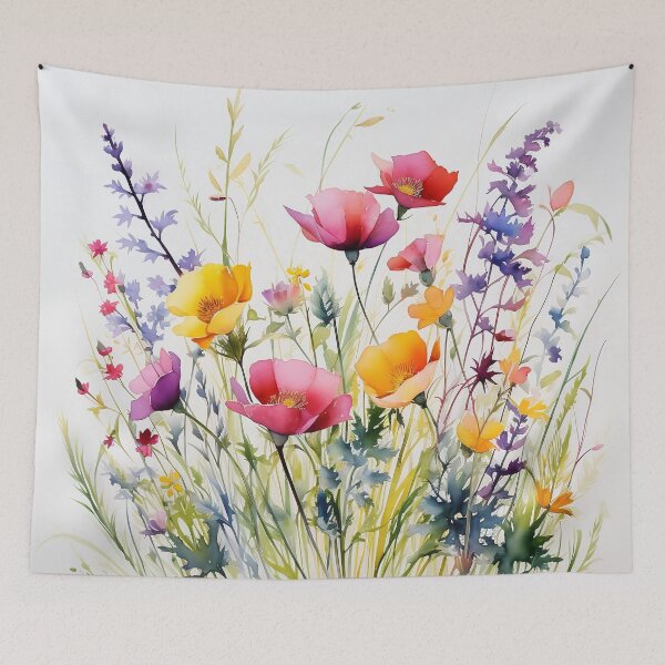 Aperçu de l'œuvre Art de fleurs sauvages aux couleurs vives créée et vendue par Inktown.
