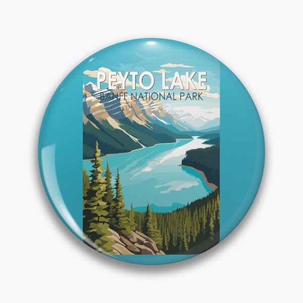 Item preview, Peyto Lake Canada Travel Art Vintage designed and sold by KrisSidDesigns.