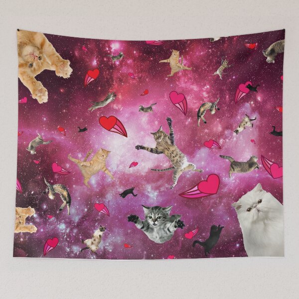 Item preview, Cats in a Valentine Space designed and sold by WonderFlux.