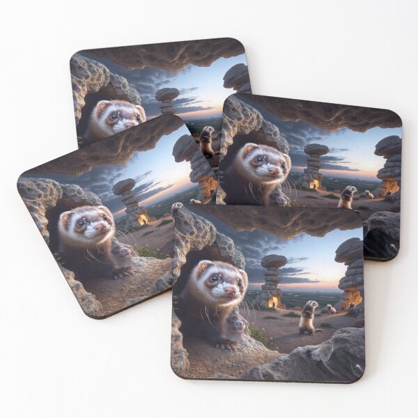 Item preview, Cave Dweller: Curious Ferret Gazing designed and sold by Bittor18.