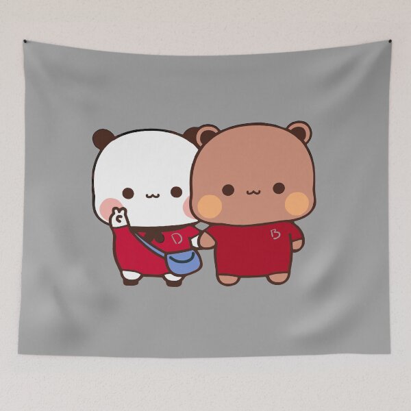 Item preview, DuDu Bear and BuBu Panda wearing in Red designed and sold by Pandety.
