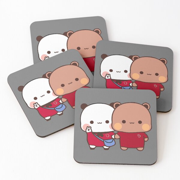 Item preview, DuDu Bear and BuBu Panda wearing in Red designed and sold by Pandety.