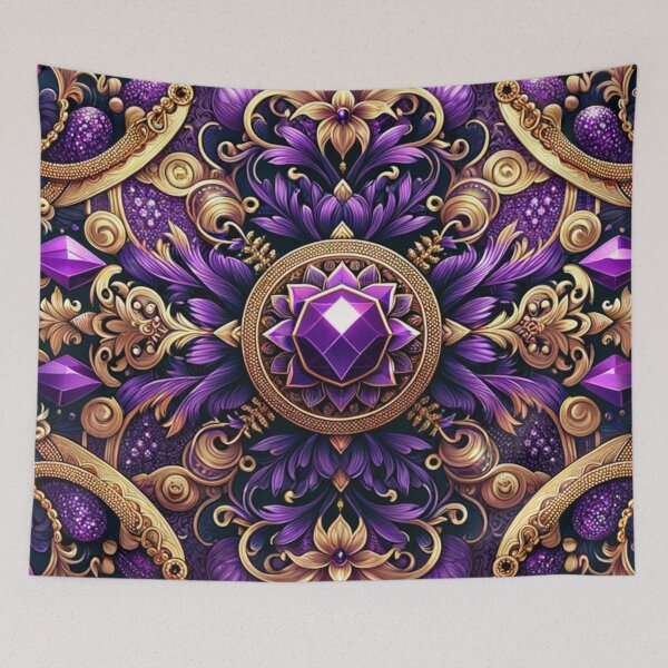 Item preview, Elegant Braided Gold Chain Gemstone In Purple Jewelry Volume 3 designed and sold by mymagicstoreus.