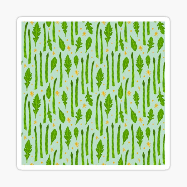 Asparagus Arugula - Sage Pattern Sticker